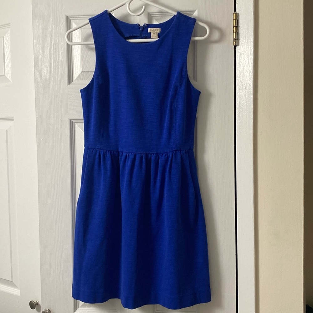 Blue sleeveless dress